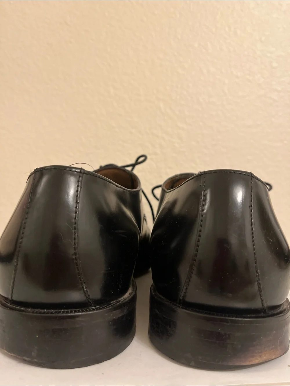 Bostonian Classics First Flex Men’s Black Cap-Toe Oxford Dress Shoes - Size 11.5